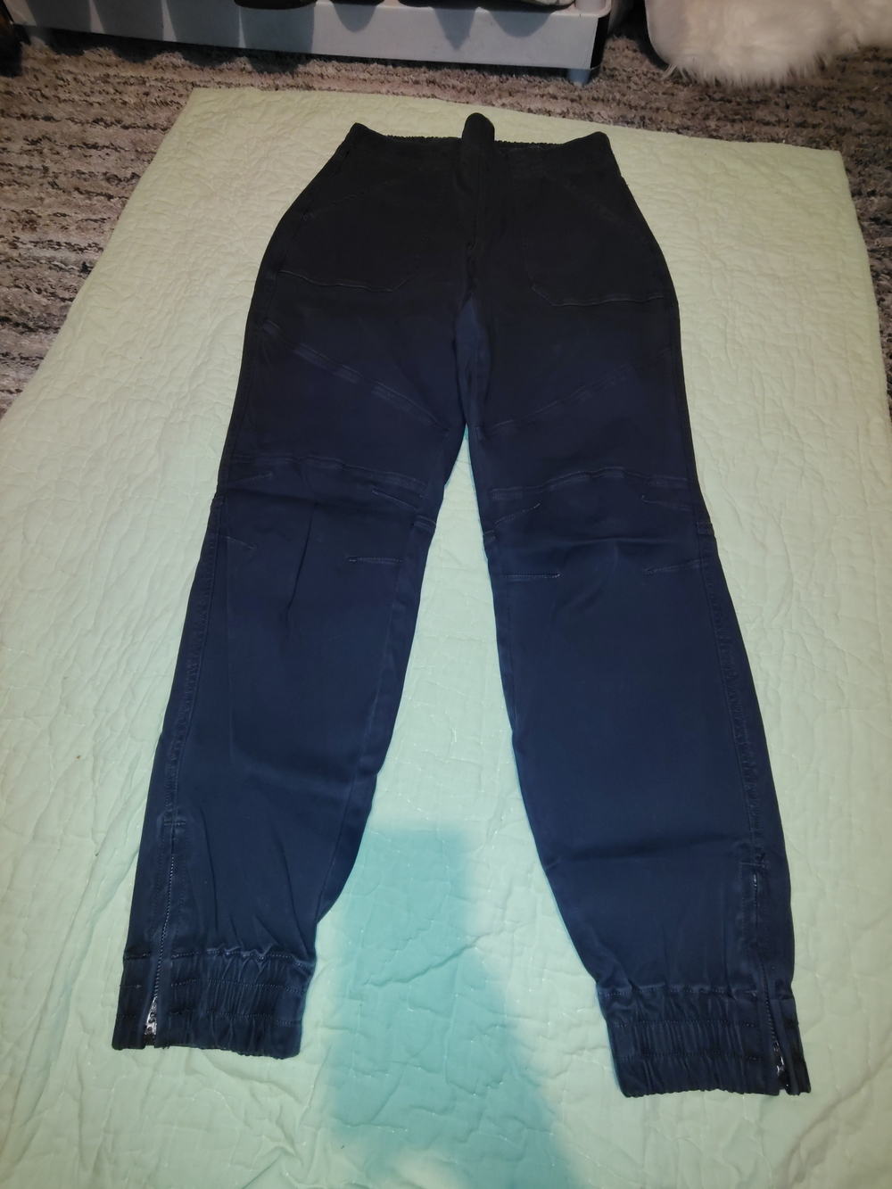 SPANX Black Ankle-Length Jogger Jeans